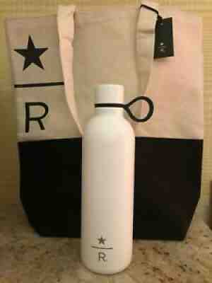 STARBUCKS NEW 2019 RESERVE ROASTERY COLLECTION MATTE WHITE WATER BOTTLE/TOTE BAG - Sold on eBay Oct 03, 2021 for $84.95
