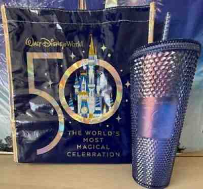 2021 Walt Disney World Starbucks Tumbler 50th Anniversary NEW - Sold on eBay Oct 17, 2021 for $84.00