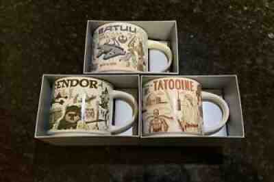 Disney Starbucks Star Wars Mugs Been There Series Set of 3 Tatooine Batuu Endor - Sold on eBay Aug 31, 2021 for $83.00