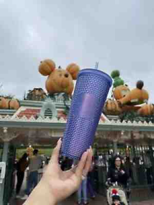 Starbucks Exclusive Disneyland Resort 2021 Purple Studded Tumbler 24oz - Sold on eBay Oct 04, 2021 for $82.00