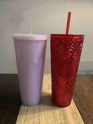 Starbucks 2021 Winter Holiday Jeweled Tumbler Cold Cup 24oz SET OF TWO Venti - Sold on eBay Nov 19, 2021 for $82.00