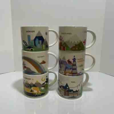 6 Starbucks You Are Here Mug Lot - Sold on eBay Oct 31, 2021 for $80.99