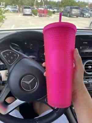 Starbucks Neon Pink Studded Tumbler Fall 2021 24oz Cold Cup NWT - Sold on eBay Aug 31, 2021 for $80.00