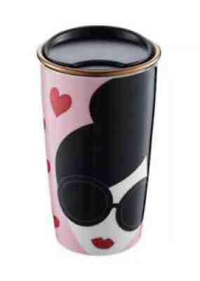New Starbucks Alice & Olivia Stacey Bendet Ceramic Pink Tumbler Staceface Hearts - Sold on eBay Sep 03, 2021 for $80.00