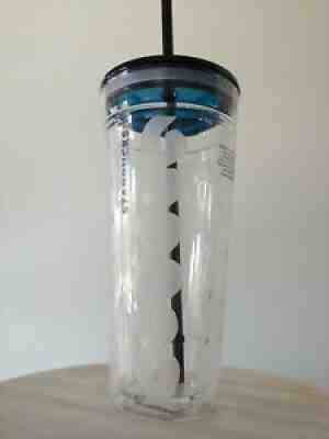 2017 Starbucks 20 oz Venti Glass Double Walled Tumbler Cable Knit Blue LidÂ  - Sold on eBay Oct 01, 2021 for $80.00
