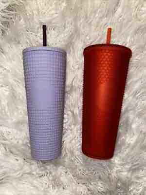 Starbucks New 2021 BUNDLE DEAL 24 oz. Tumblers | Matte Lavender & Valentine Red - Sold on eBay Oct 21, 2021 for $80.00