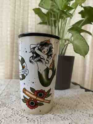 2015 Starbucks Mermaid Siren Sailor TATTOO Ceramic Double Wall Tumbler Traveler - Sold on eBay Oct 24, 2021 for $80.00