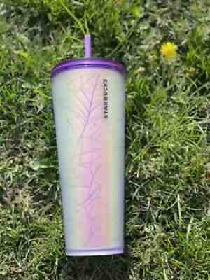 2021 STARBUCKS HALLOWEEN PURPLE WHITE FROSTED SPIDERWEB SPIDER WEB 24 OZ TUMBLER - Sold on eBay Nov 29, 2021 for $215.00