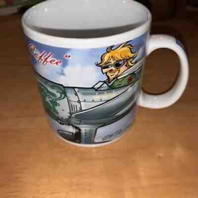 Starbucks 1999 Garry Trudeau airplane mug - Sold on eBay Nov 27, 2021 for $149.99