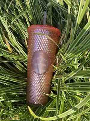 Starbucks Rose Gold Studded Cold Cup Tumbler Venti 24 oz Hologram Spike 2019 - Sold on eBay Nov 25, 2021 for $143.00
