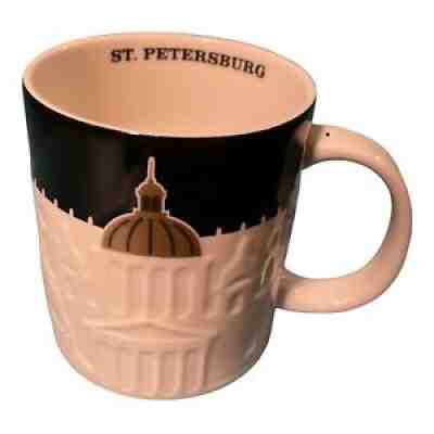 Starbucks Relief Mug St. Petersburg Black White 2013 Russia - Displayed Not Used - Sold on eBay Nov 26, 2021 for $140.00