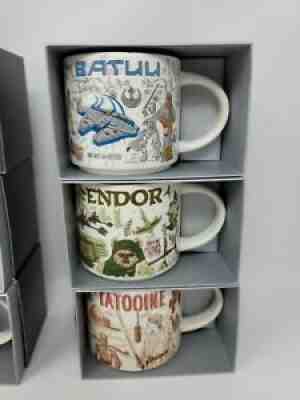 Set 3 STARBUCKS Disney STAR WARS Baatu Endor Tatooine MAY 4TH Been There 2021 - Sold on eBay Nov 25, 2021 for $119.99