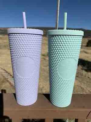 *RARE* Starbucks Lilac and Mint Studded 24oz. Holiday 2021 Tumblers - Sold on eBay Nov 30, 2021 for $100.00