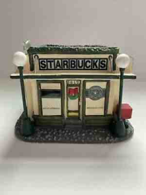 Vintage starbucks christmas village 1st store open in pikes place market 1971