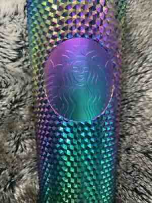 2021 Starbucks Bling Purple Green Oil Slick Diamond Studded Tumbler - Sold on eBay Dec 01, 2021 for $95.00