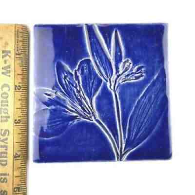 LOT Of 3 - STARBUCKS COFFEE PRESSED BLUE FLOWER BOTANICAL COASTER TILE RECYCLED - Sold on eBay Dec 01, 2021 for $92.70