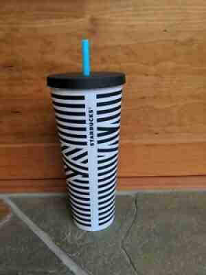 Starbucks Black And White Zebra Venti Cold Cup 24oz - Sold on eBay Dec 01, 2021 for $91.00