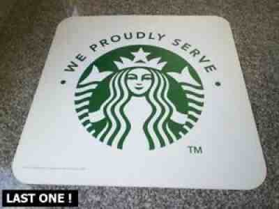 RARE STARBUCKS COFFEE AUTHENTIC RETAIL STORE SIREN SIGN 22" - "WE PROUDLY SERVE" - Sold on eBay Nov 29, 2021 for $89.00
