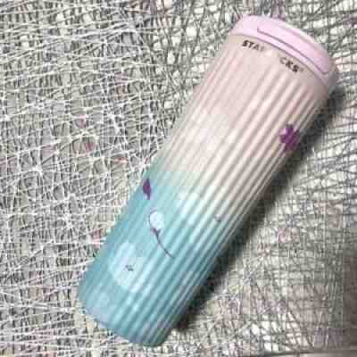 STARBUCKS SAKURA 2021 Stainless Tumbler Pink Pleats 473ml from Japan - Sold on eBay Oct 14, 2021 for $81.00