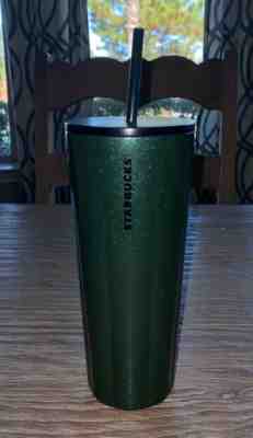 Starbucks Christmas 2021 Stainless Steel ï¿¼Metallic Green Tumbler 24 Oz - Sold on eBay Nov 21, 2021 for $80.00