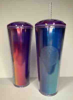 Starbucks Magic Purple Tumbler Iridescent Dome Straw Cup 24oz Unicorn Cup - Sold on eBay Sep 16, 2021 for $79.99