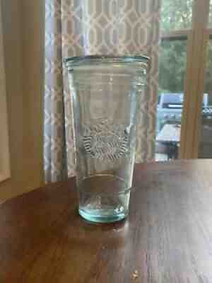 STARBUCKS 20 Oz. Venti RECYCLED GLASS Cold Cup Tumbler EMBOSSED SIREN Rare SPAIN - Sold on eBay Oct 25, 2021 for $79.99