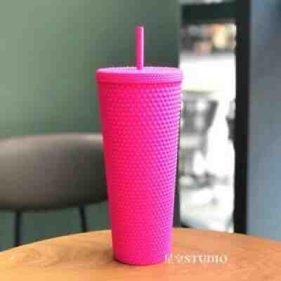 Starbucks 2021 New Soft Touch Rose Red Matte Rivet Cup Straw Cup - Sold on eBay Nov 08, 2021 for $79.99