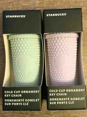 2 NEW STARBUCKS 2021 HOLIDAY LILAC & MINT STUDDED CUP ORNAMENTS - Sold on eBay Nov 17, 2021 for $79.99