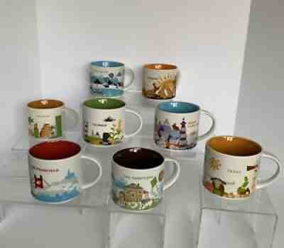 Starbucks "You Are Here" Mugs Lot Of 8 - Sold on eBay Nov 19, 2021 for $79.99