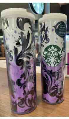 Starbucks Halloween 2021 Purple Cat & Spider Web Glow In Dark Tumbler 16oz - Sold on eBay Oct 22, 2021 for $79.00