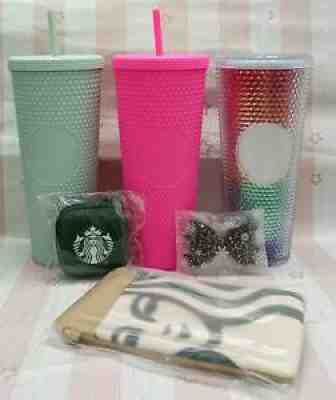 Limited Starbucks Studded China Starbucks Barbie Pink Matte +Mint +Rainbow - Sold on eBay Nov 30, 2021 for $79.00