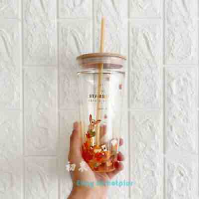 2021 Starbucks Double Glass Straw Cup AutumnRed Maple Leaves 20oz New - Sold on eBay Oct 16, 2021 for $78.99