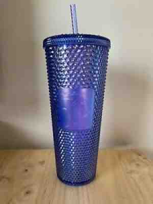 NWT 2021 Walt Disney World 50th Anniversary Studded Blue Starbucks Tumbler - Sold on eBay Oct 03, 2021 for $77.00