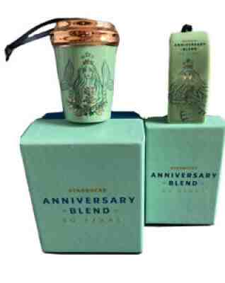 Starbucks 50th Anniversary Siren Ornament Set 2021 Mermaid Cup Sack Bag -no card - Sold on eBay Nov 05, 2021 for $76.99