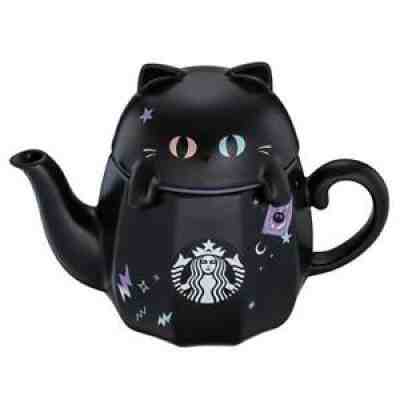 Starbucks Taiwan Halloween Witch Black Cat teapot 14oz - Sold on eBay Oct 20, 2021 for $76.50