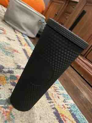 NEW Starbucks Winter 2021 Matte Black Spike Straw Tumbler Limited Edition 24 Oz - Sold on eBay Sep 10, 2021 for $76.00