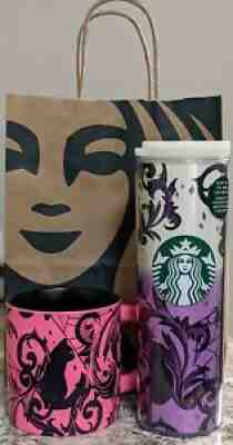 Starbucks Halloween 2021 Pink Black Cat Mug & Glow In Dark Cup & Lid Set New! - Sold on eBay Sep 28, 2021 for $76.00