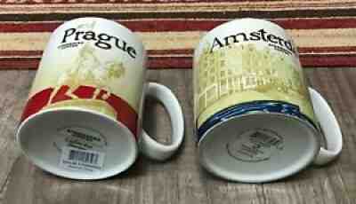 Starbucks Global Icon Mugs Together Prague MIC SKU & Amsterdam MIT SKU 16oz - Sold on eBay Nov 12, 2021 for $76.00