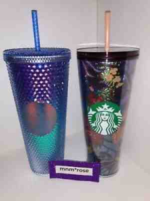 Starbucks 2021 Blue Purple Ombre Mermaid Studded & Fall Foil Straw Tumbler - Sold on eBay Nov 20, 2021 for $76.00