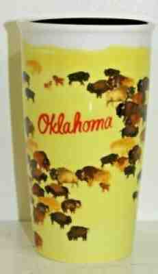 2016 Starbucks Oklahoma Ceramic Tumbler Yellow With Buffalo - Sold on eBay Nov 25, 2021 for $76.00
