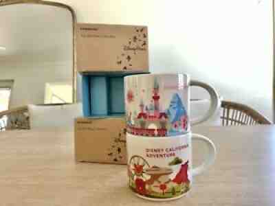 Starbucks DISNEYLAND CA ADVENTURES You Are Here YAH Mug Set RETIRED - Sold on eBay Sep 26, 2021 for $75.99