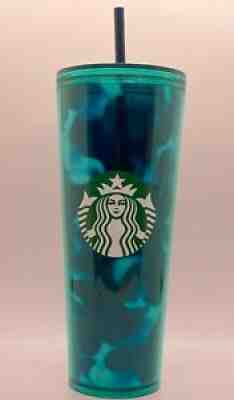Starbucks Summer 2020 Teal Turquoise Tortoise Tumbler Green Blue 24oz Rare NWT! - Sold on eBay Sep 23, 2021 for $75.00