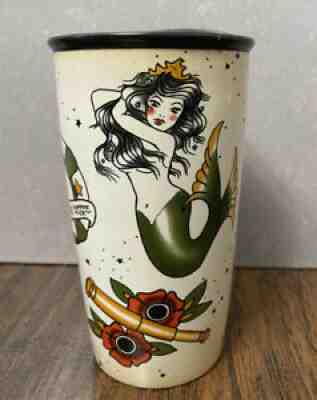 Starbucks 2015 Mermaid Siren Tattoo Travel Mug Ceramic Tumbler Cup 12 oz RARE - Sold on eBay Sep 25, 2021 for $75.00