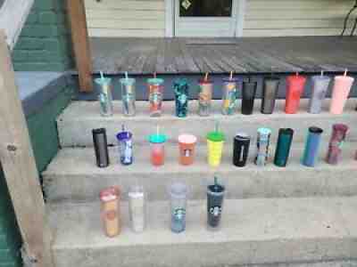 LARGE Starbucks cup lot nwt/nwot, 2 water only. Starbucks tumblers hard to find - Sold on eBay Dec 04, 2021 for $225.00