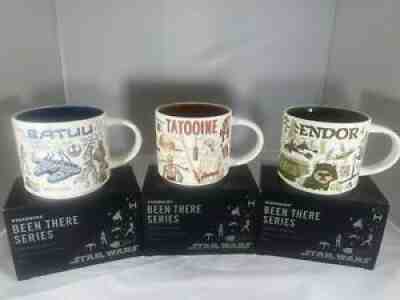 Star Wars Starbucks Been There Mug Set Of 3 Tatooine, Batuu & Endor Disney 2021 - Sold on eBay Dec 05, 2021 for $127.50