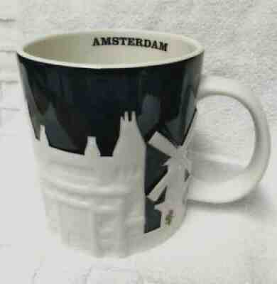 NICE! 2011 Starbucks AMSTERDAM Black Relief City Coffee Mug Collector 16 oz - Sold on eBay Dec 05, 2021 for $103.50
