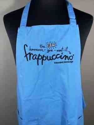 Starbucks Blue The New Frappuccino Blended Beverage Promo Apron - Sold on eBay Dec 04, 2021 for $102.50
