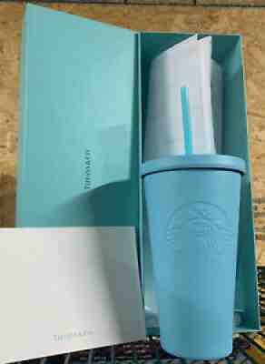 Starbucks Tiffany Blue Aqua Matte Stainless Steel Tumbler 16 Oz Straw 2016 W/Box - Sold on eBay Dec 04, 2021 for $99.99