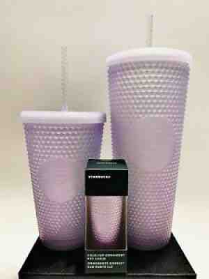 2021 Starbucks Icy Lilac Studded Bling 24oz 16oz Keychain - Bundle Set Tumbler - Sold on eBay Dec 04, 2021 for $99.95