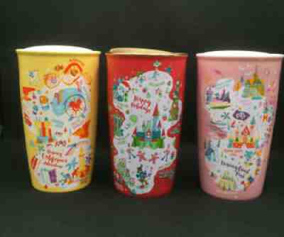 Disney Parks Starbucks Ceramic Tumblers Lot of 3 New With Tags - Sold on eBay Oct 16, 2021 for $120.00